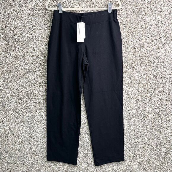 Eileen Fisher Pants Women’s Small Black Straight Leg with Yoke NWT - Picture 1 of 7